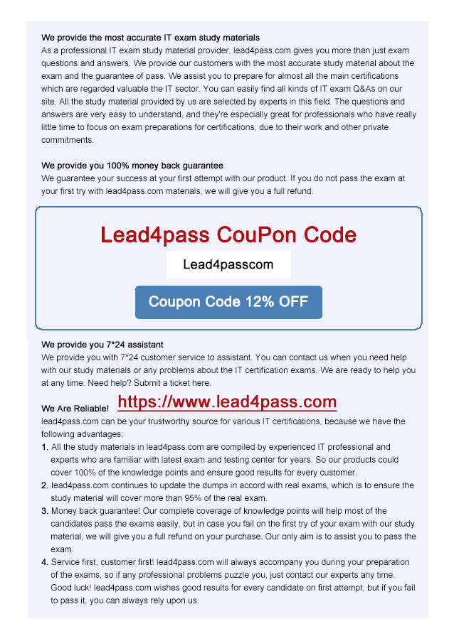 lead4pass 210-455 coupon